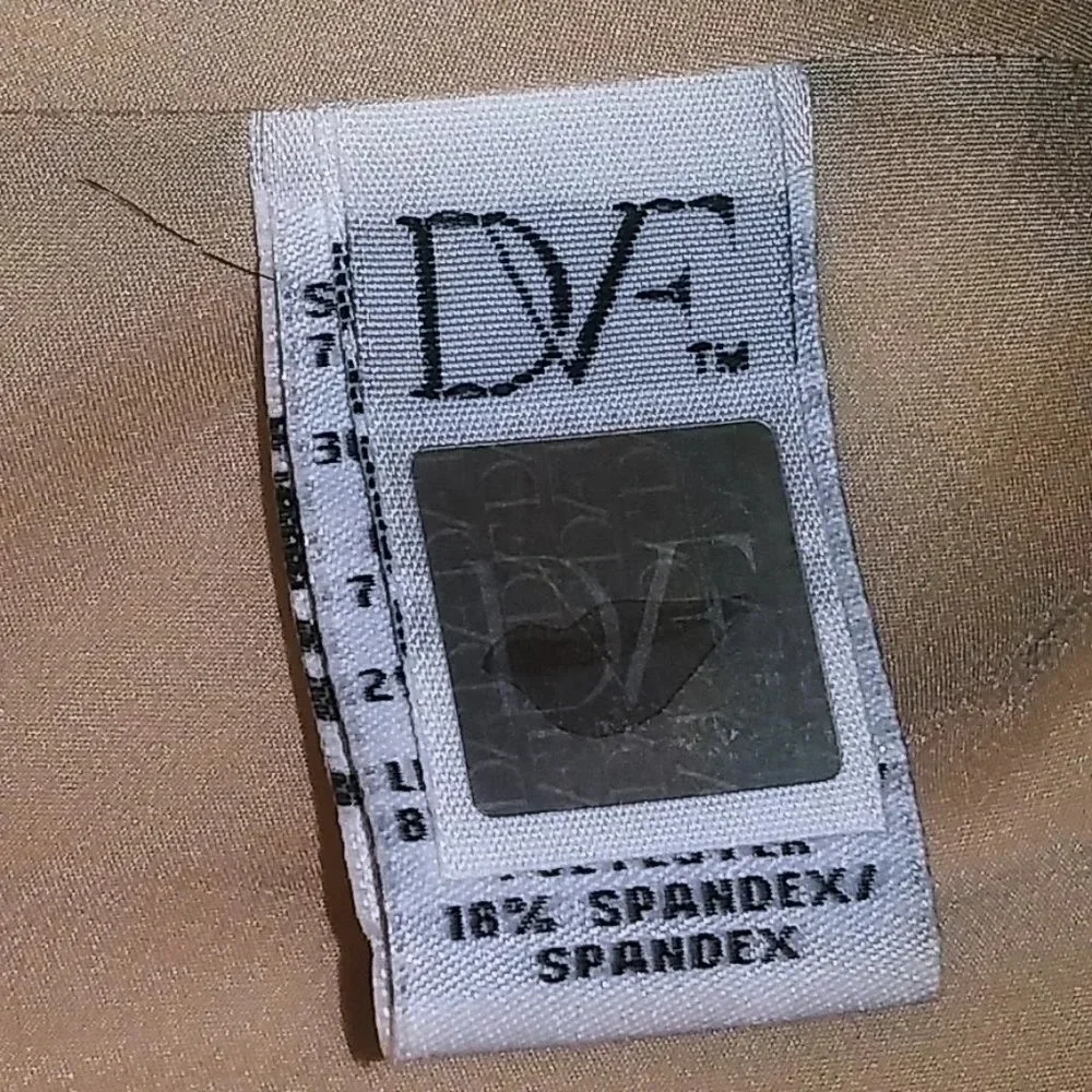 Diane von Furstenberg size 2 cream sleeveless dress with black lace - Picture 7 of 8